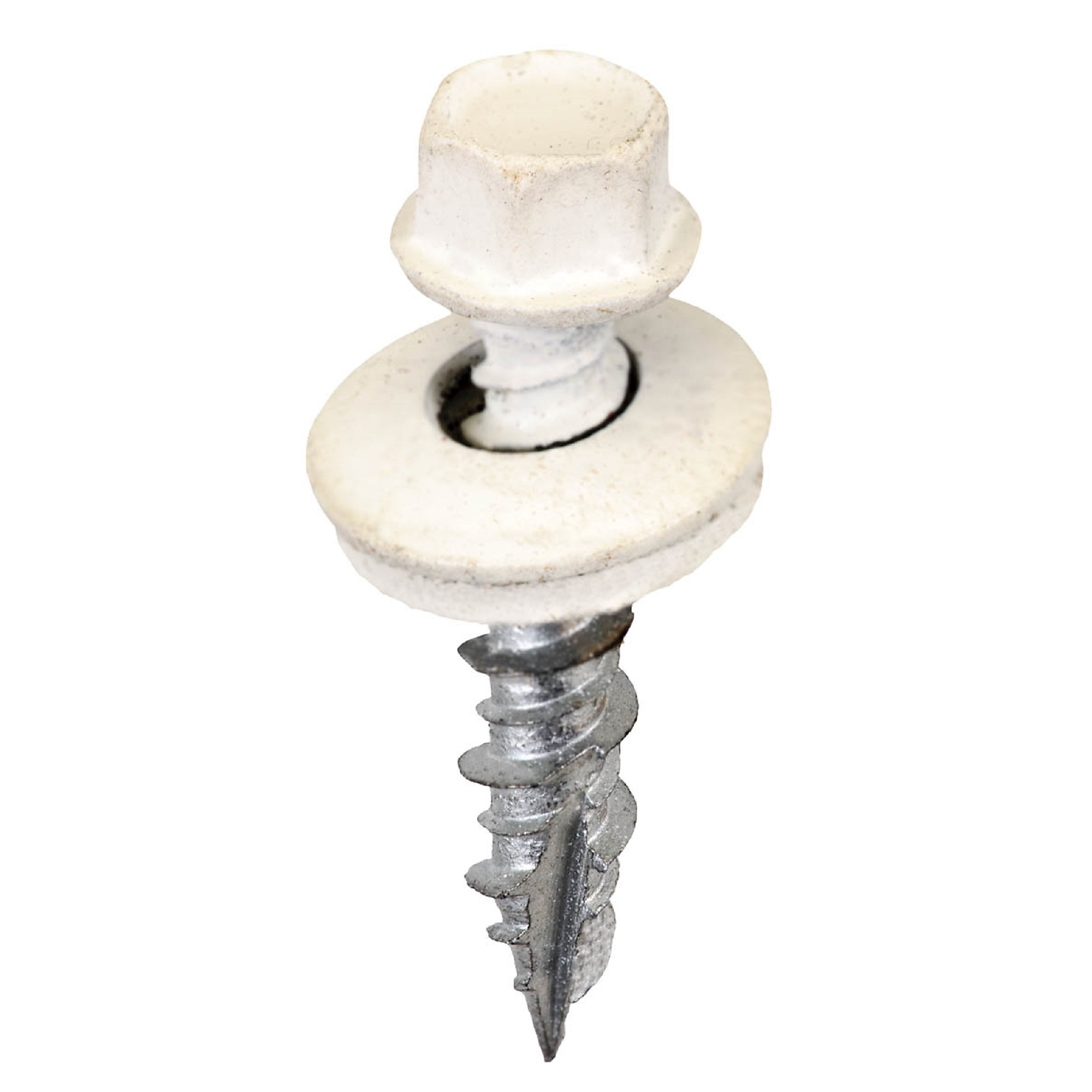 Acorn Hardware Metal-to-Wood Screws — #9 x 1in., Hex Head, White, 250 Pcs, Model# SW-MW1W250
